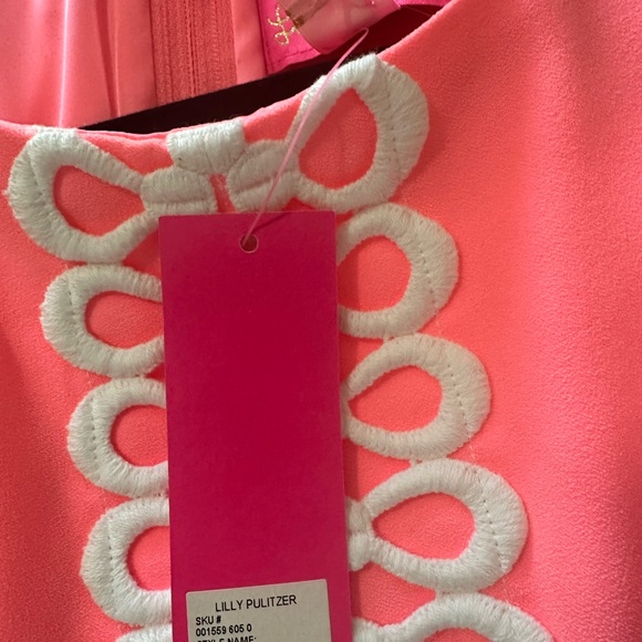 NWT Lilly Pulitzer Pearl Romper in Lilly’s Coral Size 0 - Picture 6 of 13